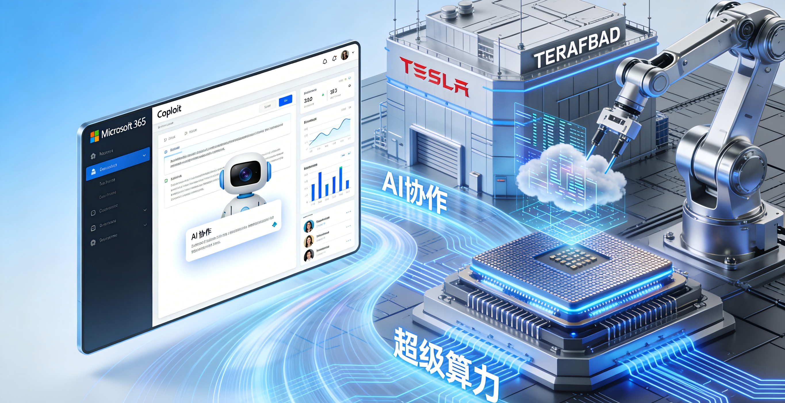 微软多模型协作落地 特斯拉超级芯片工厂启动