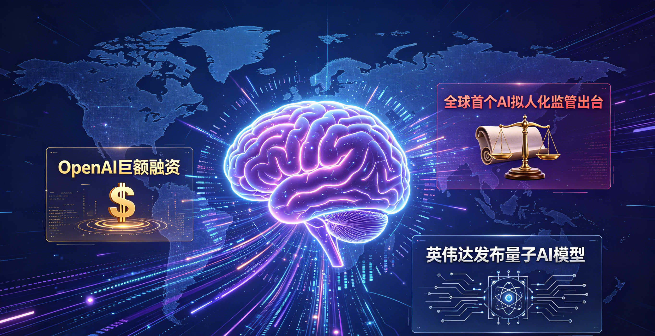 OpenAI 巨额融资、全球首个 AI 拟人化监管出台、英伟达发布量子 AI 模型